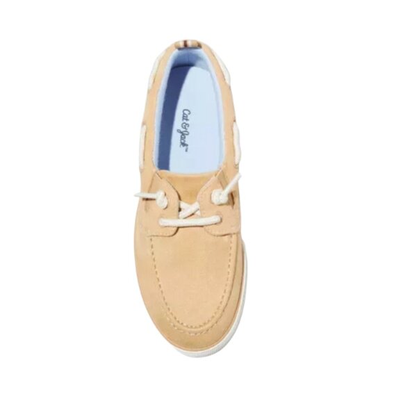 Cat & Jack Boys Reece Slip On Boat Shoes Beige Casual Comfort Size 6 - Picture 4 of 4